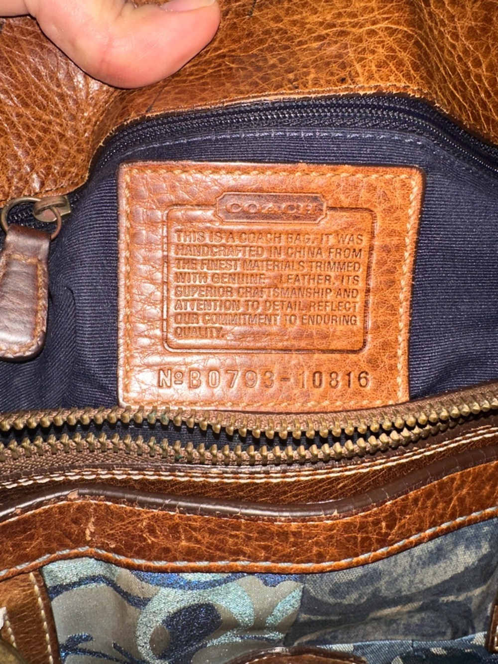 Vintage Coach Blue Denim Patchwork Purse - Picture 6 of 8